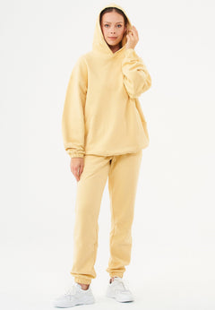 Hande Soft Touch Oversize Organic Cotton Hoodie Soft Yellow