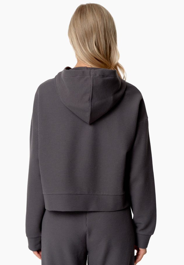 Hanna Waffle Hoodie Shadow