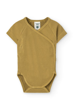 Baby's Haruka Waffle Kimono Bodysuit Mustard