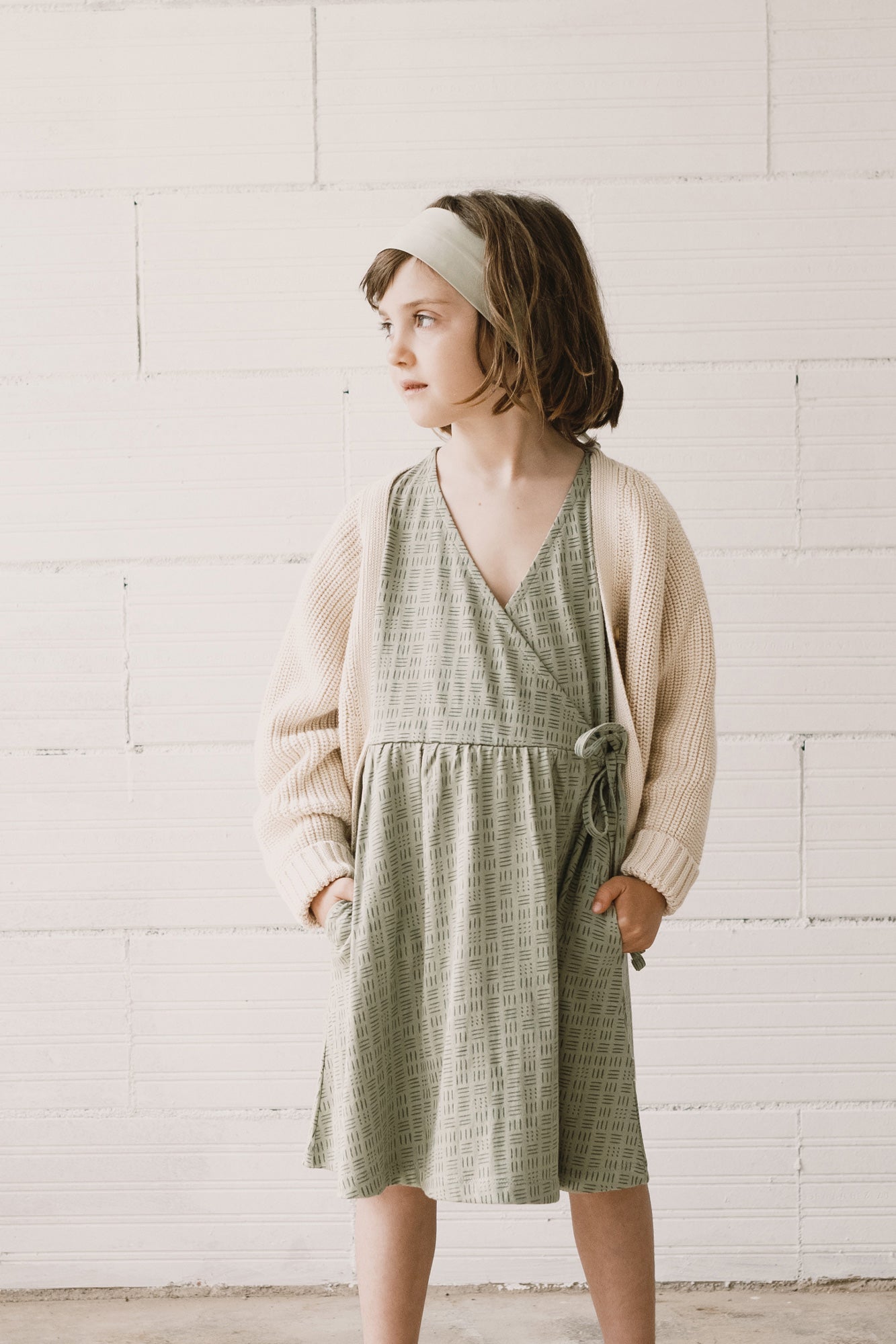 Lasten Hannia Kietaisumekko Wicker Green