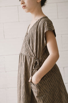 Kids' Hannia Wrap Dress Bark Brown
