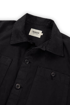 Helmut Unisex Organic Cotton Worker Overshirt Black