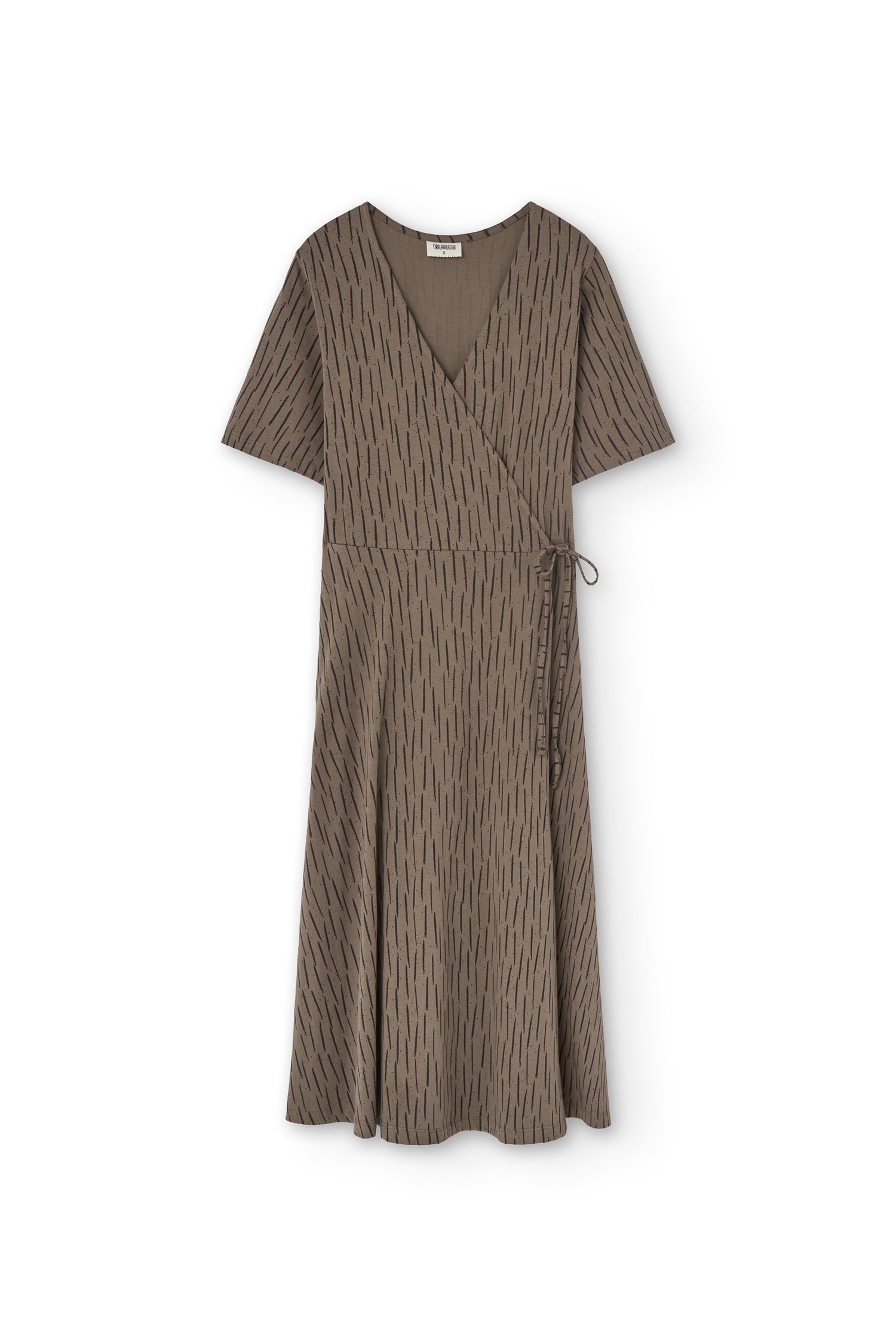 Helen Wrap Dress Brown Bark