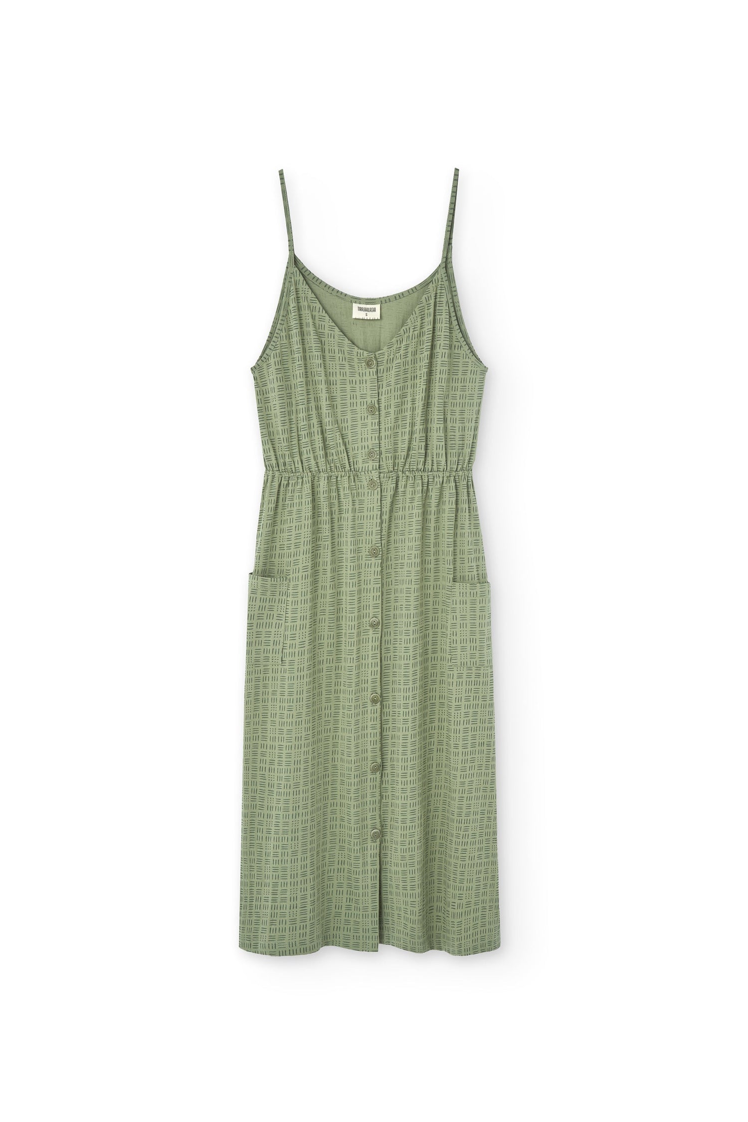Hiara Puuvillamekko Green Wicker