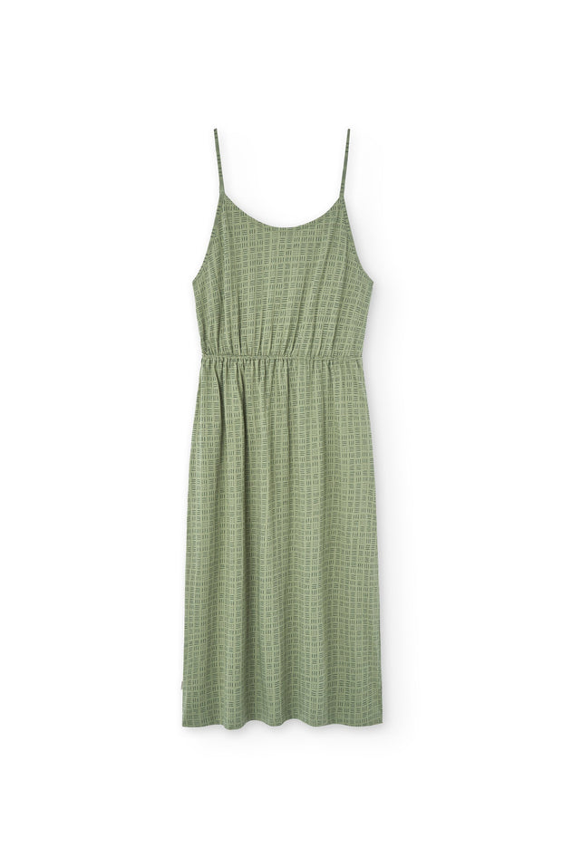 Hiara Puuvillamekko Green Wicker