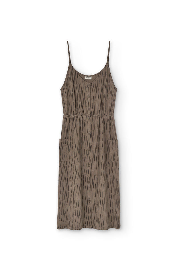 Hiara Puuvillamekko Brown Bark