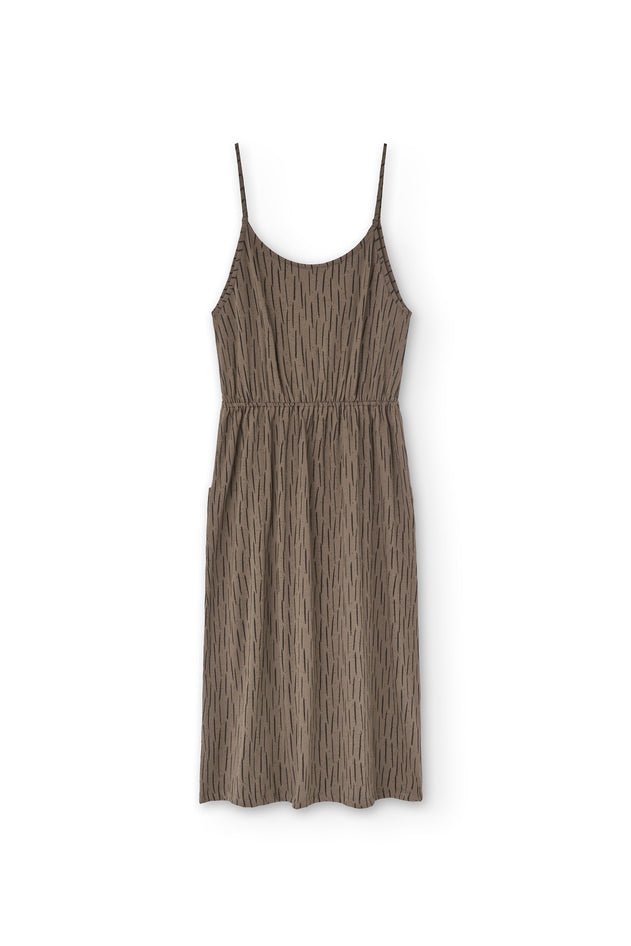 Hiara Puuvillamekko Brown Bark