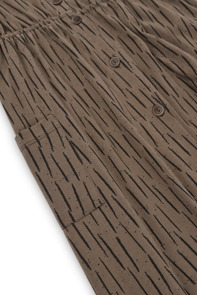 Hiara Puuvillamekko Brown Bark