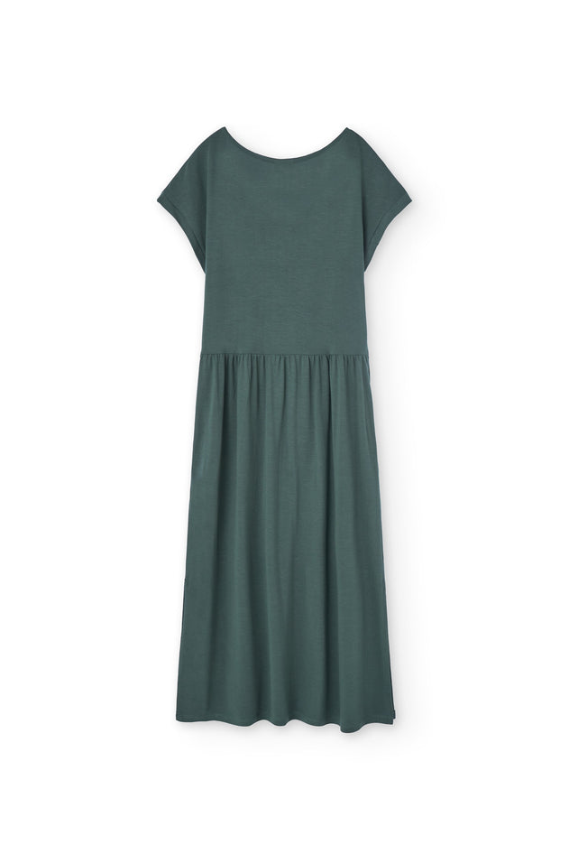 Hanna Tencel Long Dress Blue