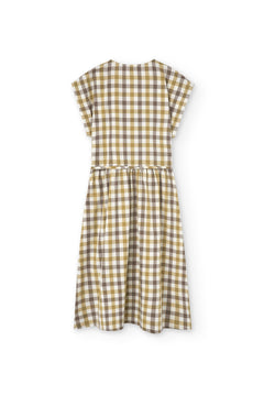 Hira Wrap Midi Dress Vichy