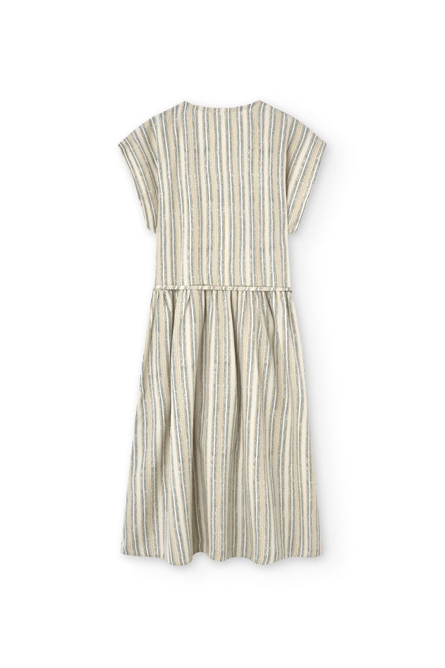 Hira Tencel Wrap Midi Dress Trace Print