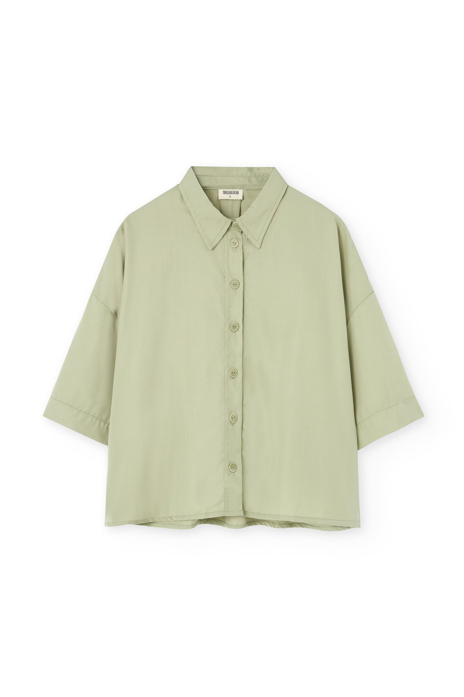 Hallow Tencel Oversized Shirt Jade Green