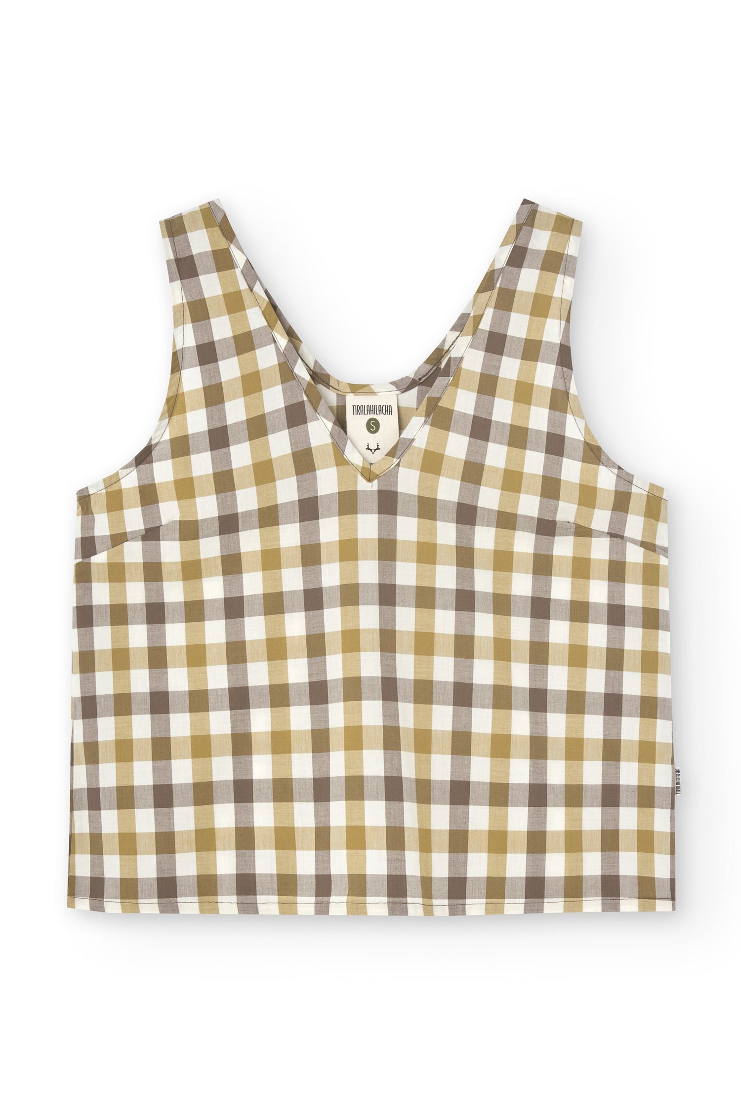 Holly Strap Top Yellow Vichy