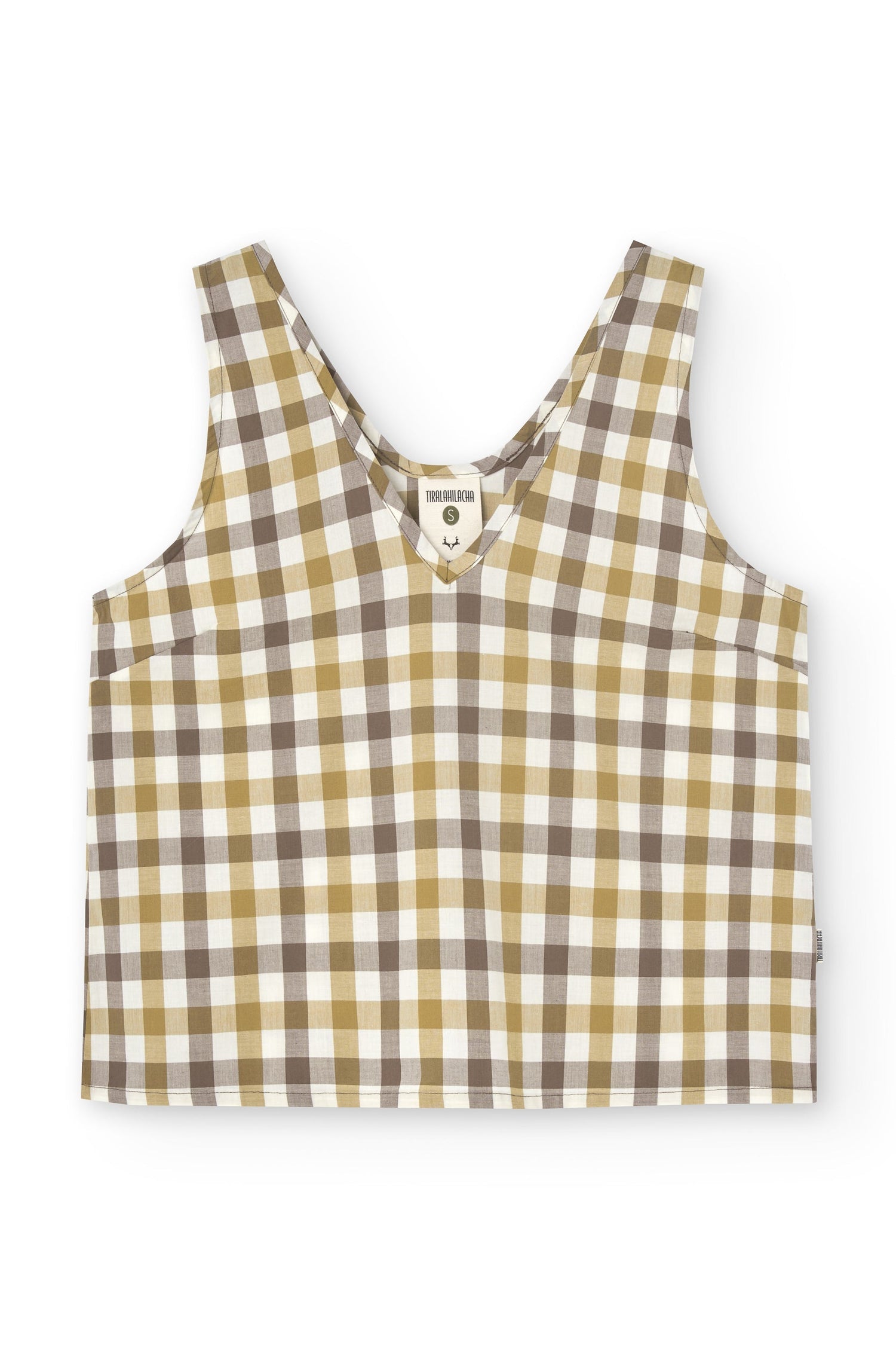 Holly Strap Top Yellow Vichy