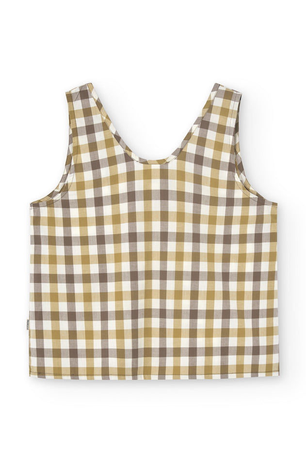 Holly Strap Top Yellow Vichy