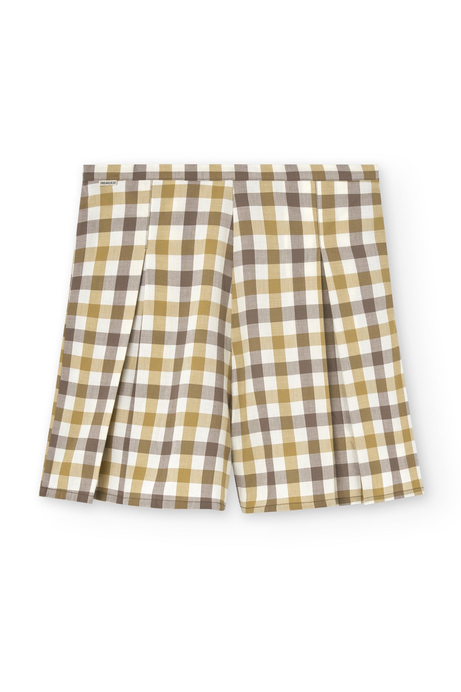 Hannia Puuvillashortsit Yellow Vichy