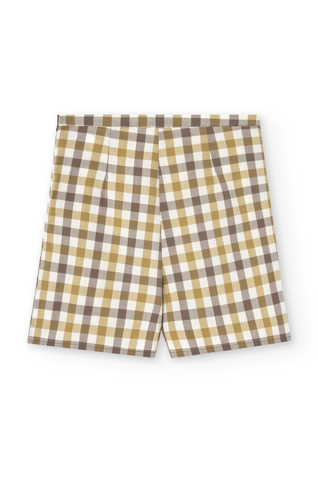 Hannia Puuvillashortsit Yellow Vichy