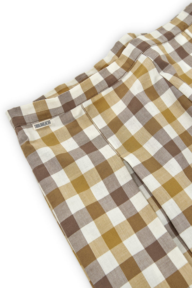 Hannia Puuvillashortsit Yellow Vichy