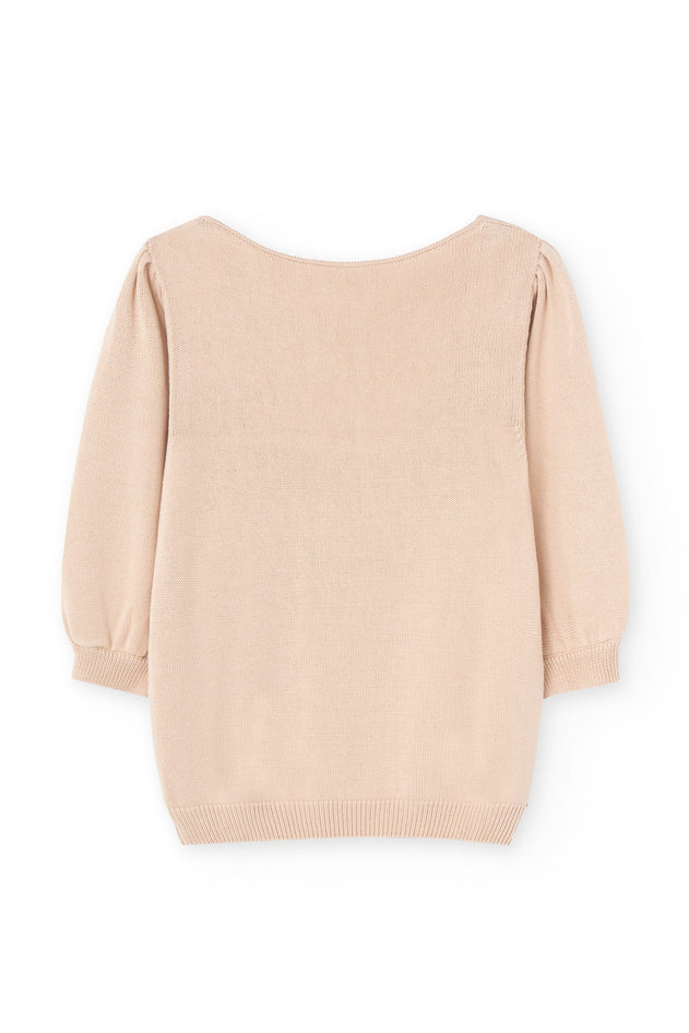 Haya Knitted Tencel Top Pink/White