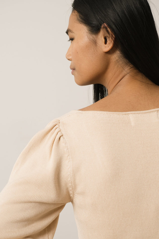 Haya Knitted Tencel Top Pink/White