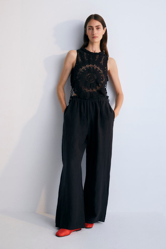 Women's Hera Linen Pants Caviar