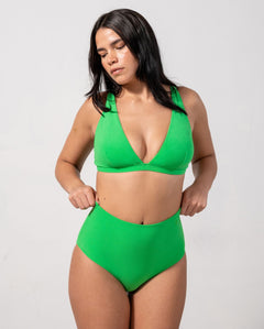 Highwaist Bikini Briefs Kelly Green