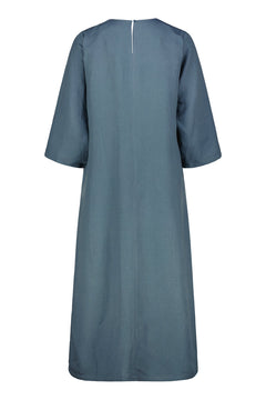 Hyppeis Linen Blend Dress Sea Blue