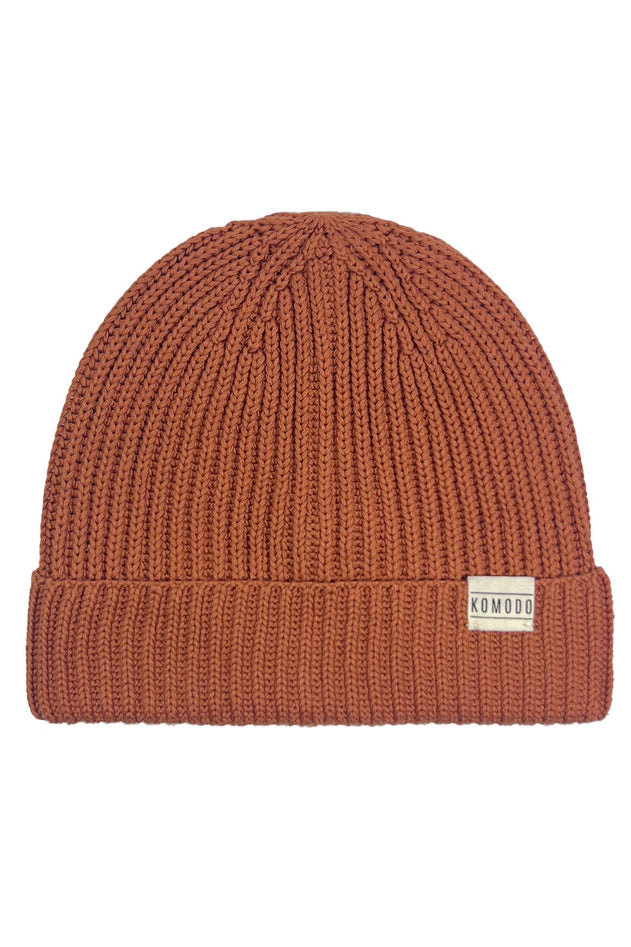 Town Organic Cotton Beanie Hat Ginger