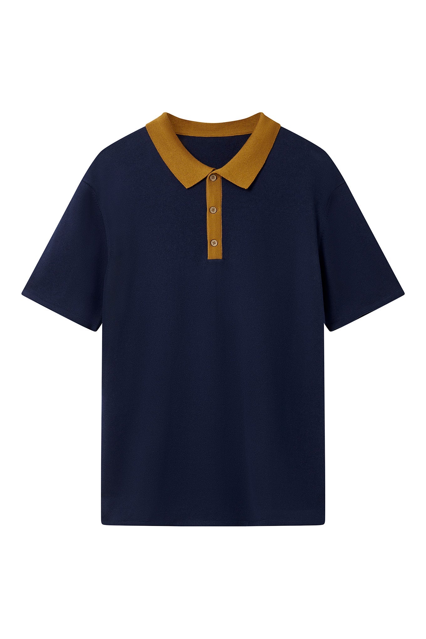 Frank Organic Cotton Knit Polo Navy