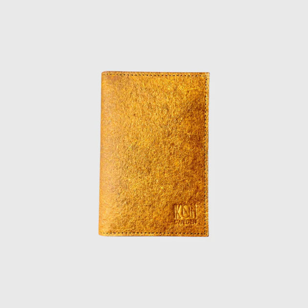 Coconut Leather Passport Wallet Cutch Brown