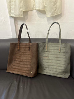 No. 266 Shopper Bag Croco Brown