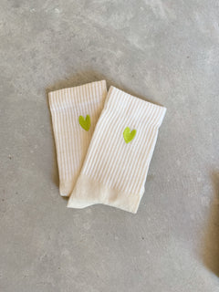 Heart Socks Green