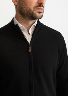 The Rodna 100% Wool Cardigan Black