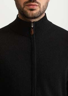 The Rodna 100% Wool Cardigan Black