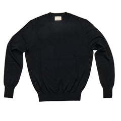 RHEA096 Merino Crew Black