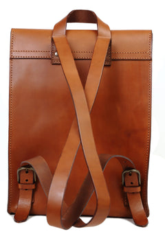 Leather Backpack Mod 120 Cuoio Brown