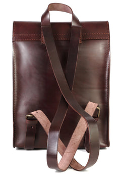 Leather Backpack Mod 120 Cuoio Dark Brown