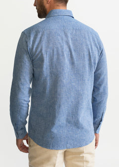 The Godeanu Linen Shirt Sky Blue