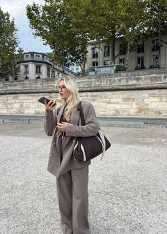 Jagger Double-Breasted Blazer Taupe