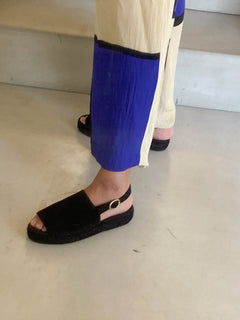 Total Black Strap Sandal