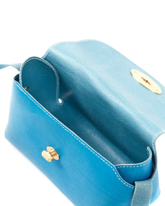 The Small Box Leather Bag Light Blue