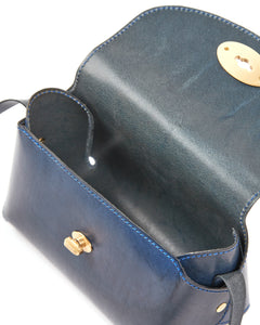 The Small Box Leather Bag Blue