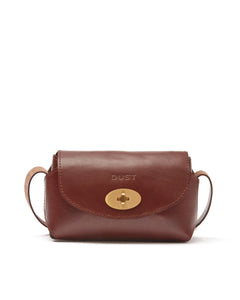 The Small Box Leather Bag Dark Brown