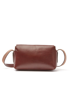 The Small Box Leather Bag Dark Brown