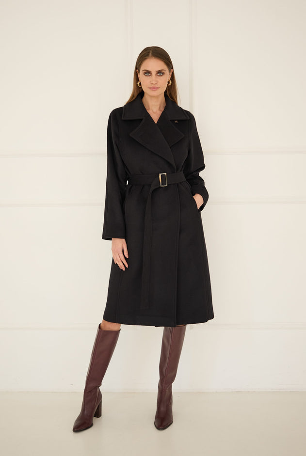 Classic Cashmere Coat Black