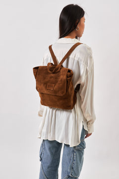 Leather Backpack Upper West Side Collection Brown