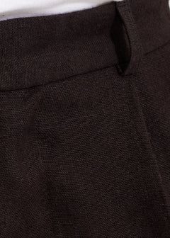 The Romana Linen Trousers Dark Brown