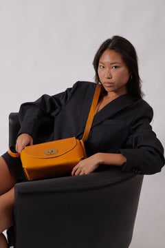 The Small Box Leather Bag Yellow