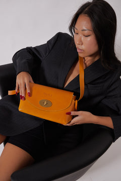 The Small Box Leather Bag Yellow