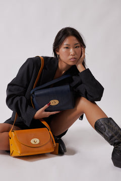 The Small Box Leather Bag Yellow